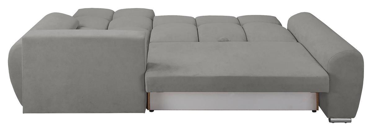 Ecksofa Azzuro Grau S: 256x175 Cm - Silberfarben/Grau, Design, Textil (256/175cm) - Livetastic