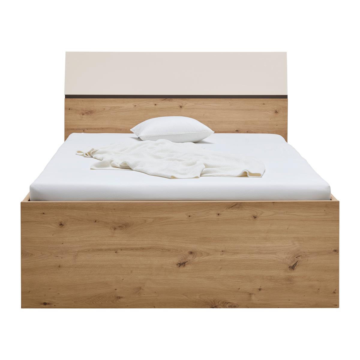 POSTEL S ÚLOŽNÝM PROSTOREM CASA MIA - kašmírová/dub artisan, Konvenční, kompozitní dřevo (120/200cm)