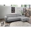 Ecksofa Intera Silberfarben S: 276x188 Cm - Silberfarben/Schwarz, KONVENTIONELL, Textil (276/188cm) - Livetastic