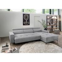 Ecksofa Intera Silberfarben S: 276x188 Cm - Silberfarben/Schwarz, KONVENTIONELL, Textil (276/188cm) - Livetastic