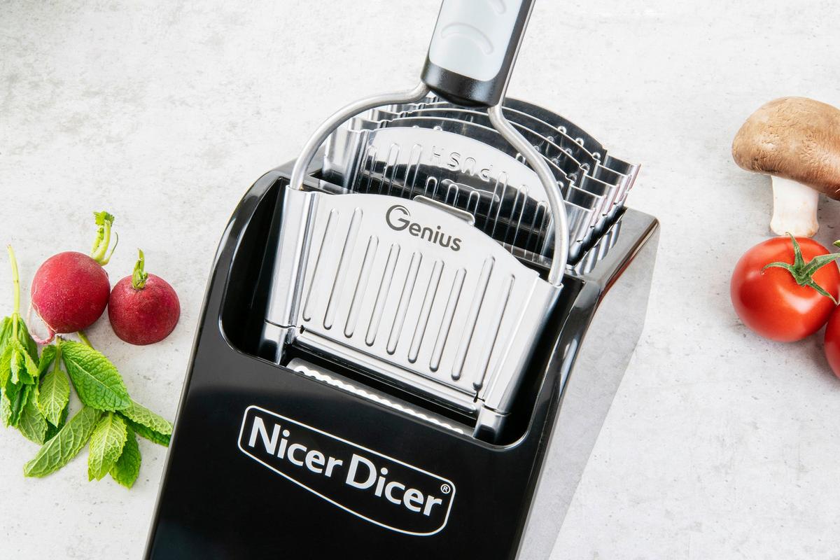 Aufbewahrungsbox Nicer Dicer Speed Kunststoff, 6 Fächer - Schwarz, Basics, Kunststoff - Genius
