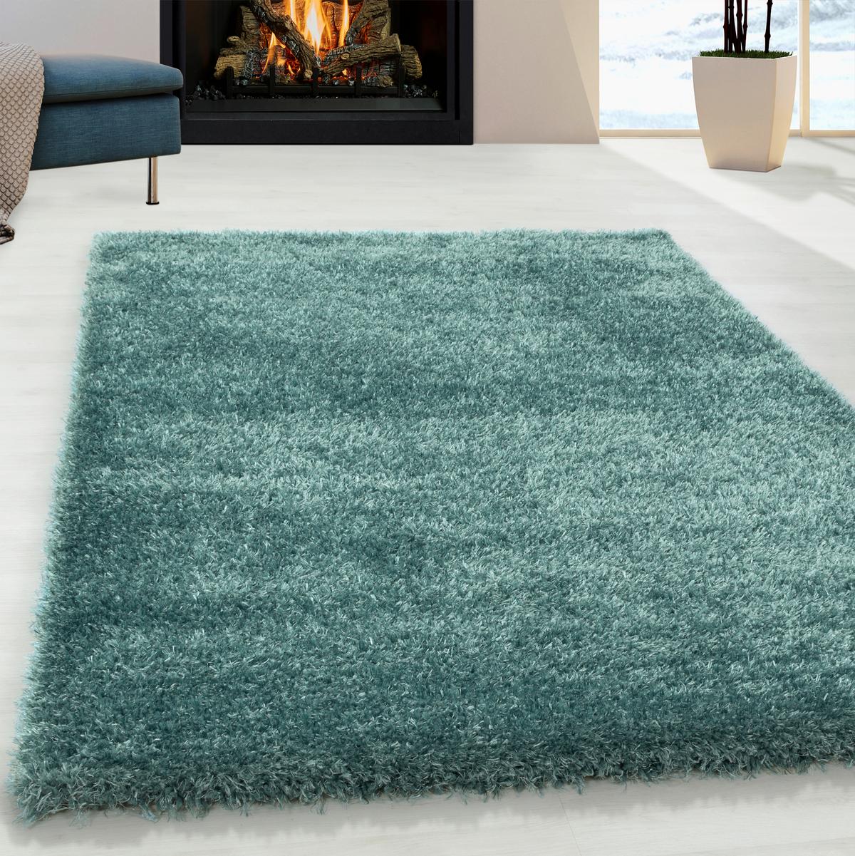 Koberec s vysokým vlasem běhoun BRILLIANT 80x250cm - světle modrá, Basics, textil (80/250cm)