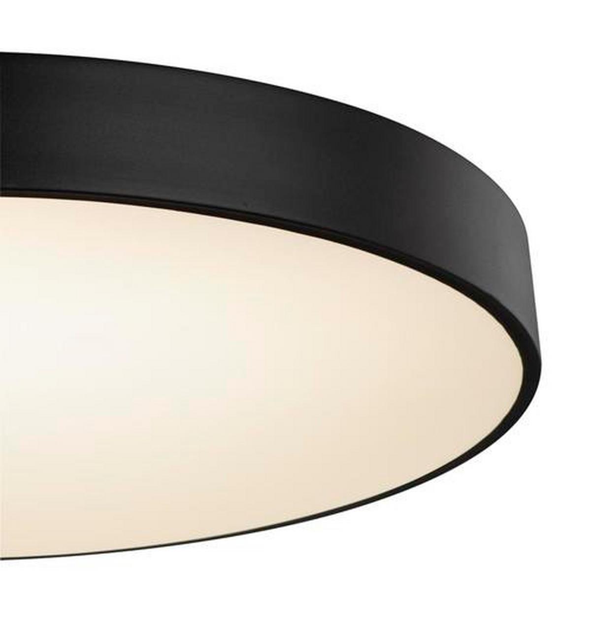 LED-Deckenleuchte Wiss Ø 60 cm mit Fernbedienung - Schwarz/Weiß, Basics, Kunststoff/Metall (60/10,5cm) - Globo