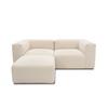 Ecksofa Creme B: 216 Cm - Creme/Schwarz, Design, Textil (216/69/193cm) - MID.YOU