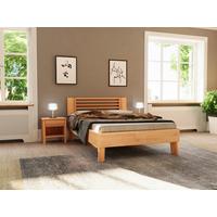 Bett Como Naturfarben /Kernbuche 140x200cm - Naturfarben/Kernbuche, MODERN, Holz (140/200cm) - MID.YOU