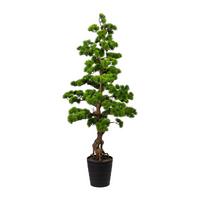 Kunstpflanze Bonsai H: 140 cm - Braun/Grün, Trend, Kunststoff (140cm) - P & B