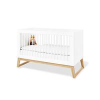 Gitterbett 113466 Bridge - Eschefarben/Weiß, Design, Holz/Holzwerkstoff (150/76/94cm) - Pinolino