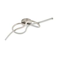 Deckenleuchte Novafeltria L: 70 cm Organisch - Weiß/Nickelfarben, Design, Kunststoff/Metall (70/16/16cm) - Eglo