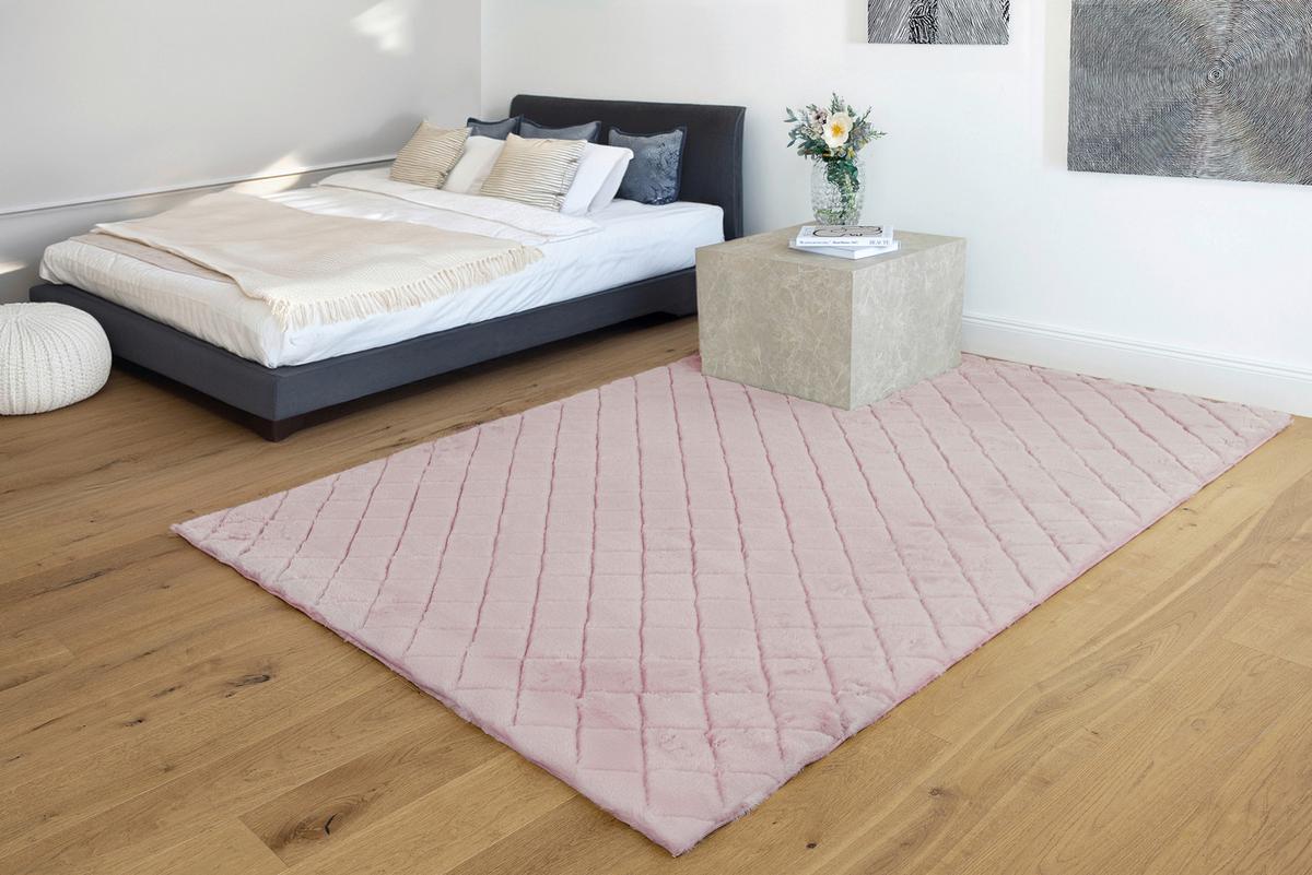 Hochflorteppich Rosa Imala 120x160 cm - Rosa, Basics, Textil (120/160cm) - Kayoom