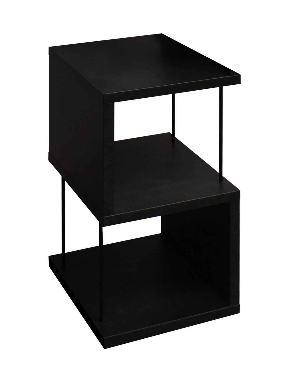 PRÍRUČNÝ STOLÍK STICKS - čierna, Modern, kov/kompozitné drevo (33/65/33cm) - Mömax