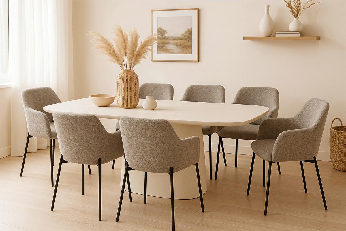 ESSTISCH Weiß L: 200cm - Weiß, MODERN, Holzwerkstoff/Stein (200/100/76cm) - MID.YOU