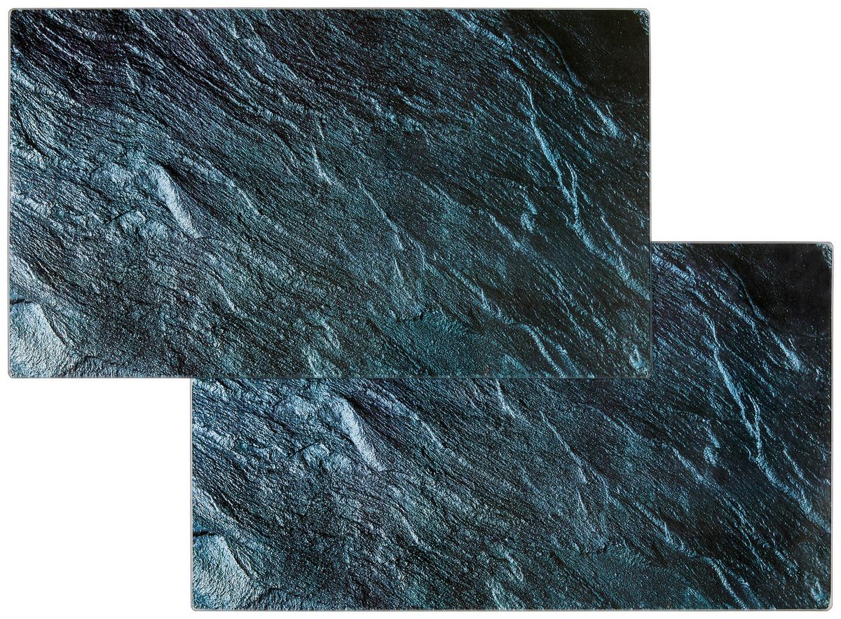 Vágódeszka 2 Darabos - szürke, Design, üveg (52/30/0,4cm) - James Wood