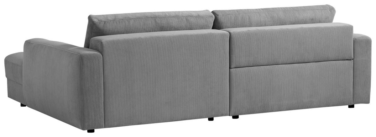 Ecksofa Bourbon - Dunkelgrau/Schwarz, MODERN, Textil (250/176cm) - Trendmanufaktur