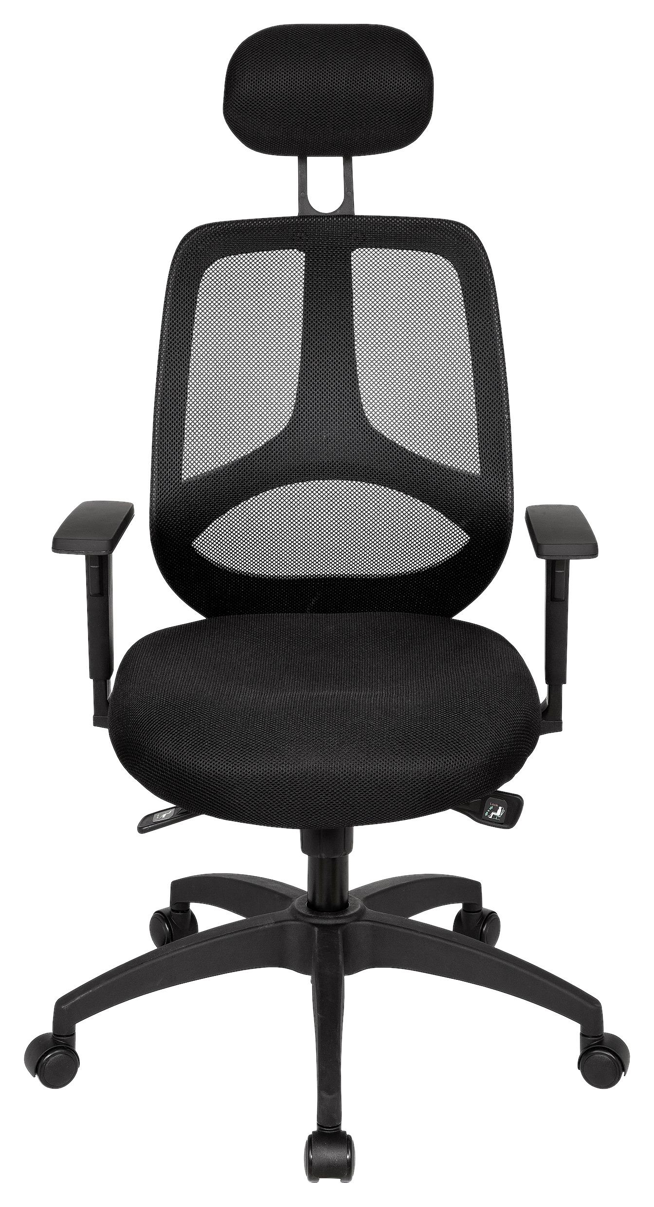 Otočná stolička DELUXE čierna - čierna, Modern, textil/plast (61/113/57cm) - MID.YOU