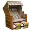 Strandkorb Ostsee Paloma Halblieger 2-Sitzer, Braun - Beige/Braun, KONVENTIONELL, Holz/Wellpappe (119/165/79cm) - Luca Bessoni Strandkorb Ostsee Paloma Halblieger 2-Sitzer, Braun - Beige/Braun, KONVENTIONELL, Holz/Wellpappe (119/165/79cm) - Luca Bessoni