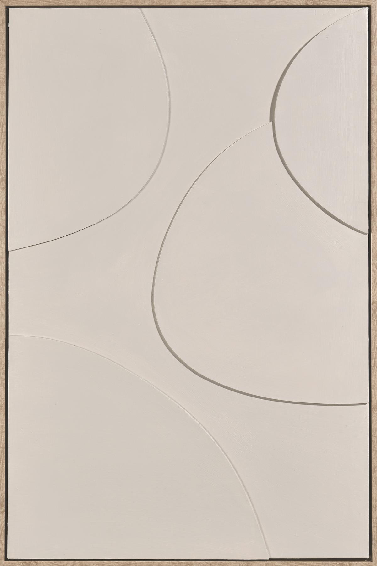 Obraz na plátne Denise - prírodná farba/béžová, drevo/textil (60/90cm) - Premium Living