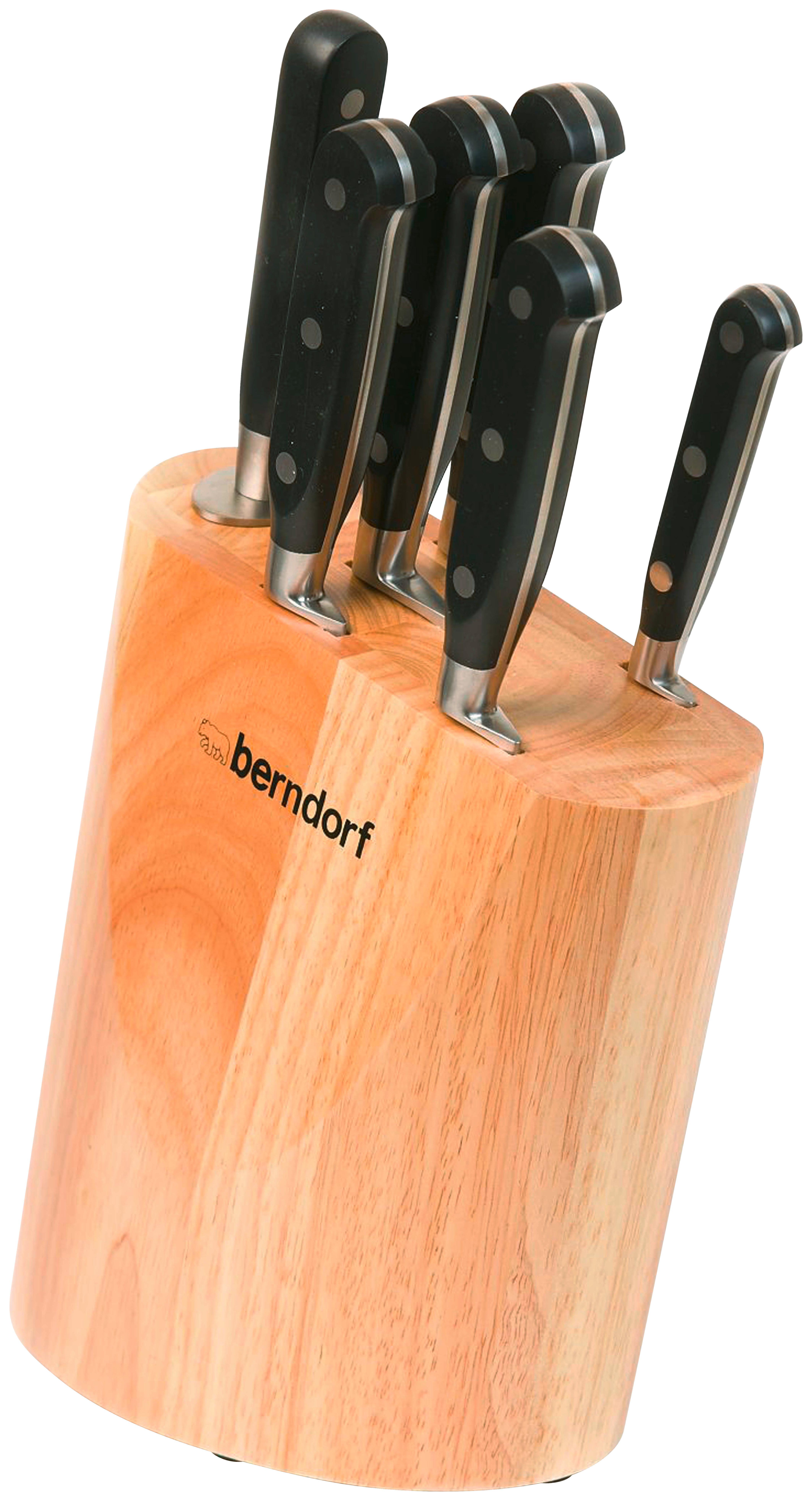 Messerblock Holz Profi Line 7-Teilig - Schwarz/Braun, MODERN, Holz/Metall (21.3/36/11.5cm) - Berndorf