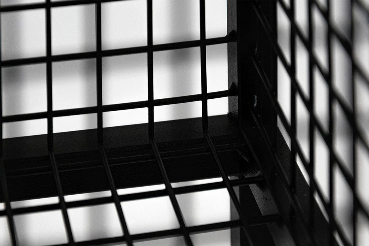 Blumenständer Aluminium Schwarz BxHxT: 60x75x23 Cn - Schwarz, Basics, Metall (60/75/23cm)