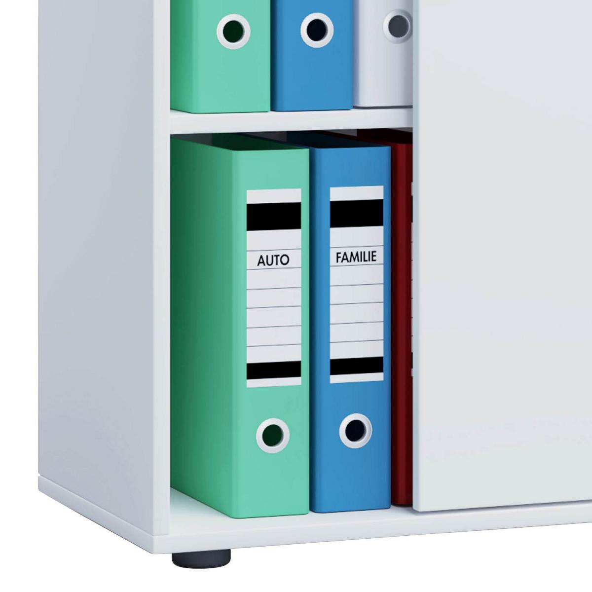 Aktenschrank versperrbar Lona XL Weiß B 70 cm - Weiß, Basics, Holzwerkstoff (70/105/37cm) - MID.YOU