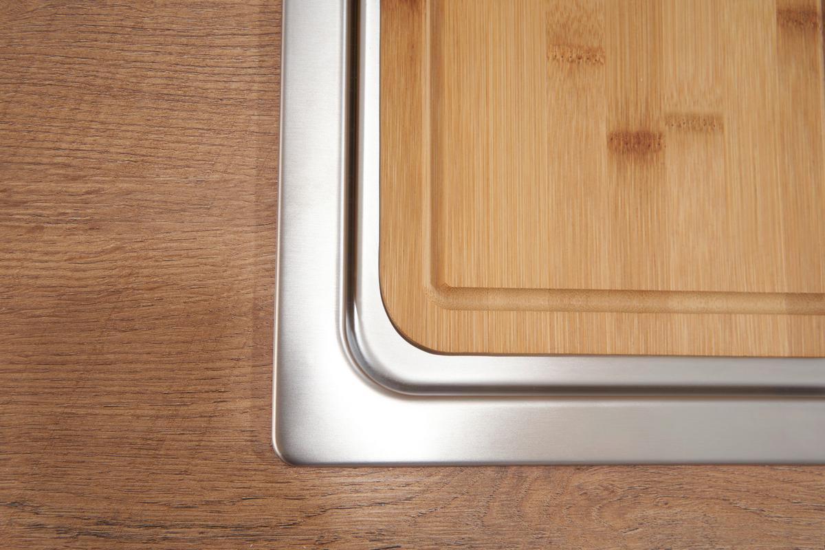 Spüle Respekta Edelstahl Bxt: 86x50 Cm - Edelstahlfarben, Trend, Metall (86/21/50cm) - Respekta