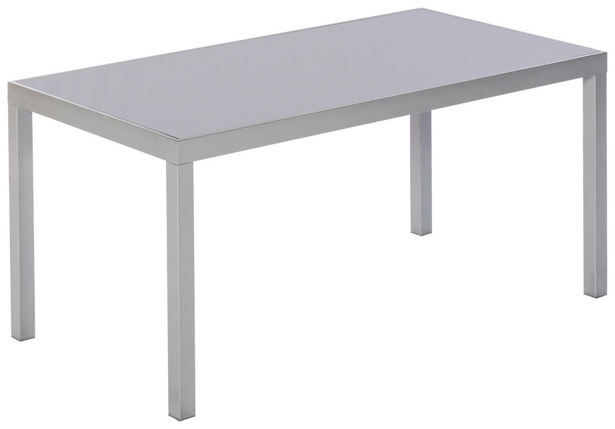 Gartengarnitur 7-Tlg Di Lusso aus Aluminium - Silberfarben/Braun, MODERN, Textil/Metall - Gardenson
