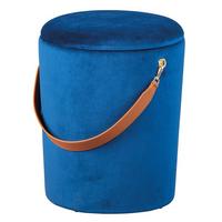 Hocker Papua - Blau, Design, Textil (35/45/35cm) - Livetastic