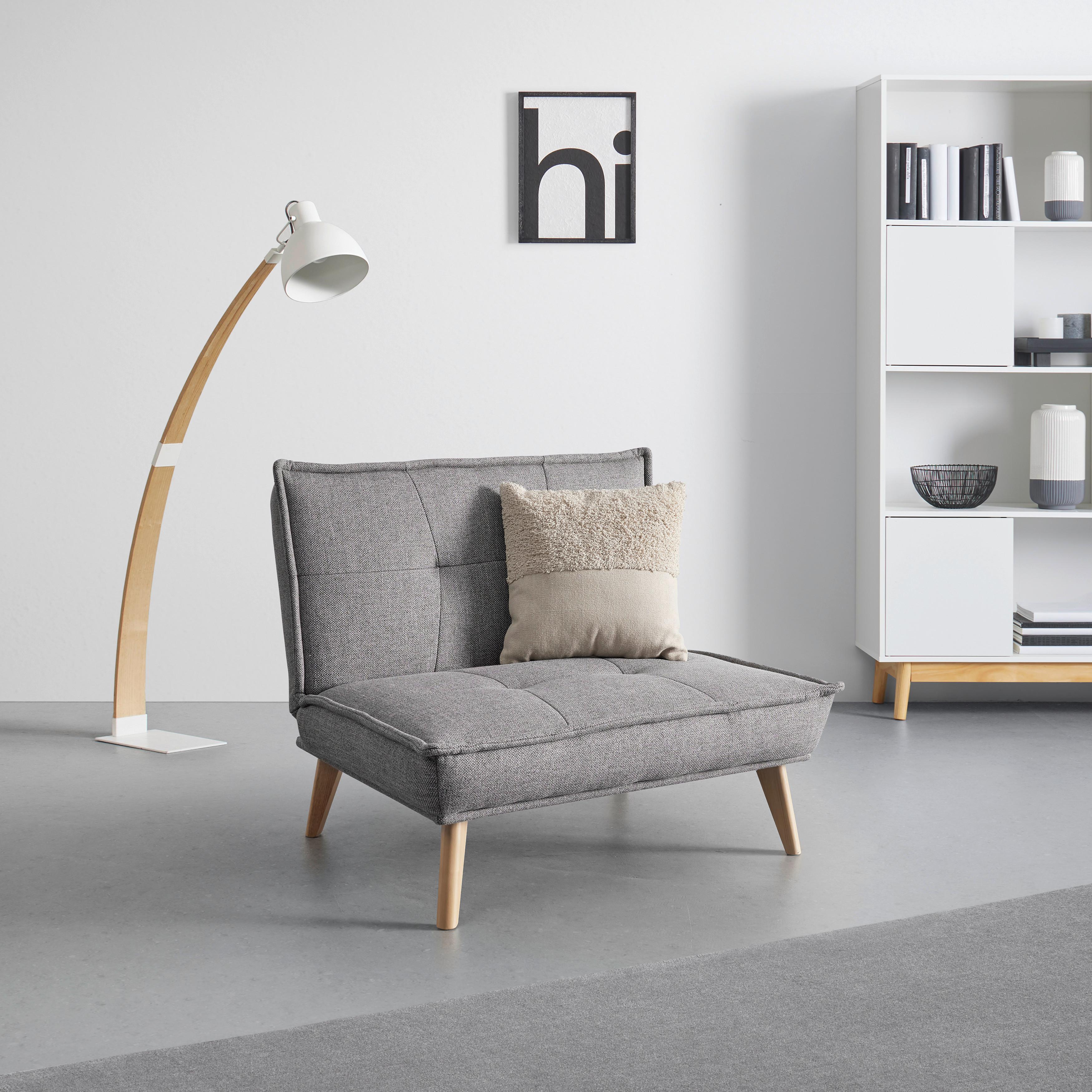 Kreslo Romeo Tm.sivá - sivá, Moderný, drevo/textil (99/83/84cm) - P & B