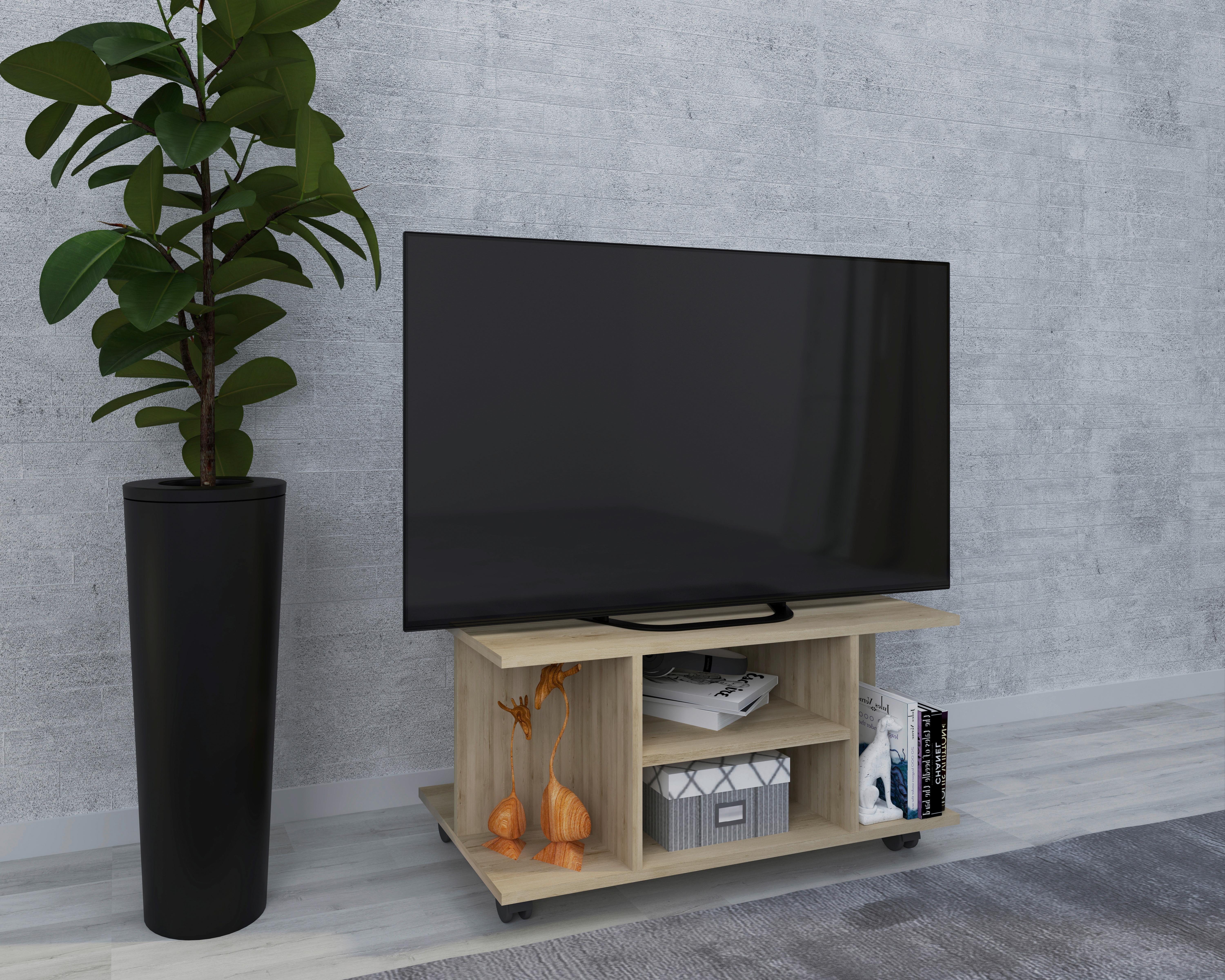 Lowboard Findalo Buchefarben B: 80 cm - Buchefarben, MODERN, Holzwerkstoff/Kunststoff (80/40/40cm) - MID.YOU