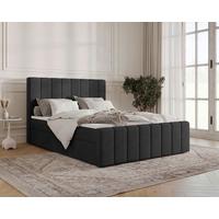 BOXBETT Lila Schwarz 160x200cm - Schwarz, MODERN, Holz/Kunststoff (160/200cm) - MID.YOU