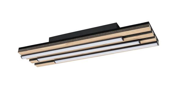 LED-Deckenleuchte Ada - Eichefarben/Schwarz, MODERN, Holzwerkstoff/Kunststoff (50/14,5/7,5cm) - Luca Bessoni