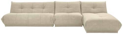 Ecksofa Giselle Creme - Creme, Trend, Textil (390/185cm) - Livetastic