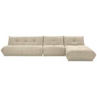 Ecksofa Giselle Creme - Creme, Trend, Textil (390/185cm) - Livetastic