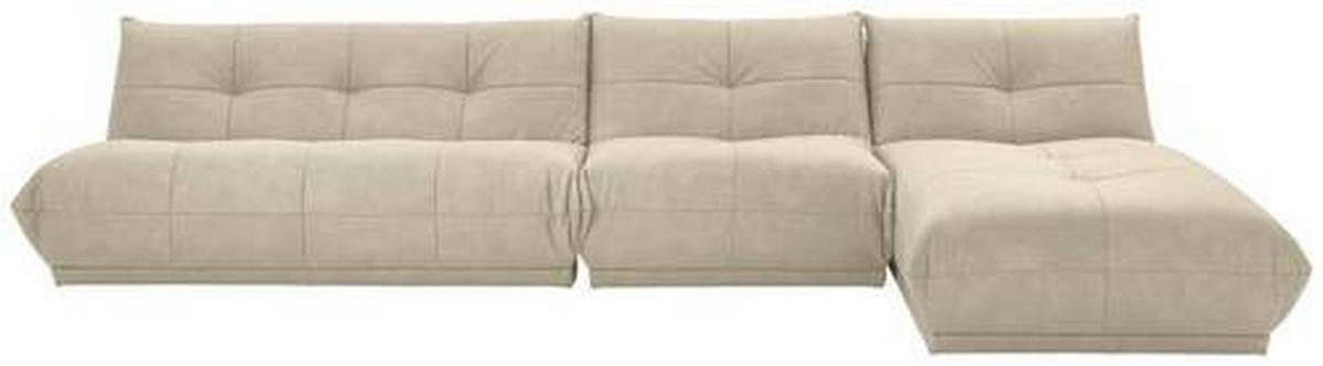 Ecksofa Giselle Creme - Creme, Trend, Textil (390/185cm) - Livetastic