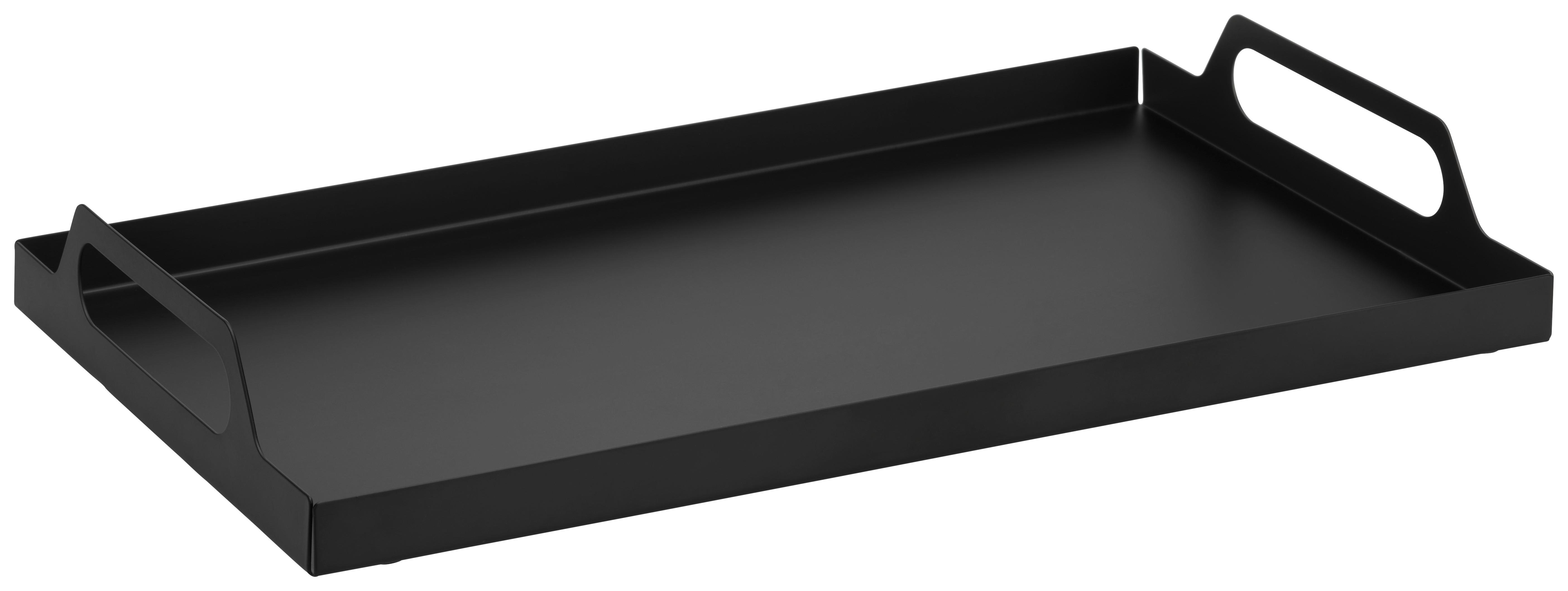 SERVÍROVACÍ TÁC CROSS THE LINE - černá, Moderní, kov (40/23,5cm) - Modern Living