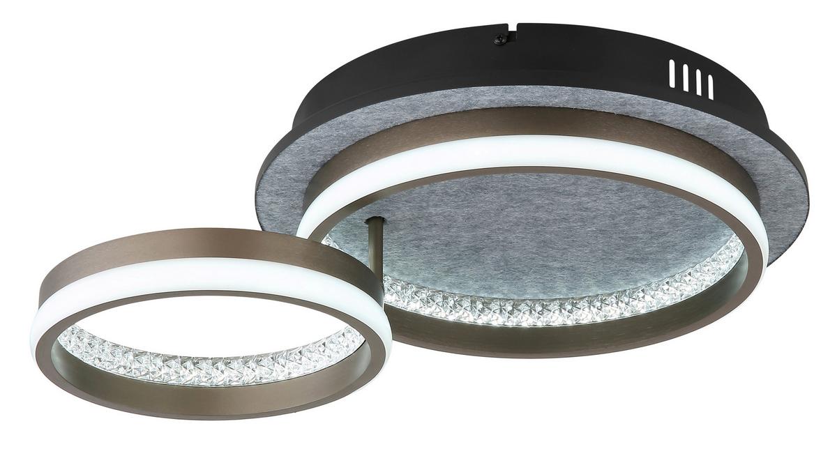 Led Mennyezeti Lámpa 67179d1 Della - fekete/fehér, Design, műanyag/fém (47,2cm) - Globo