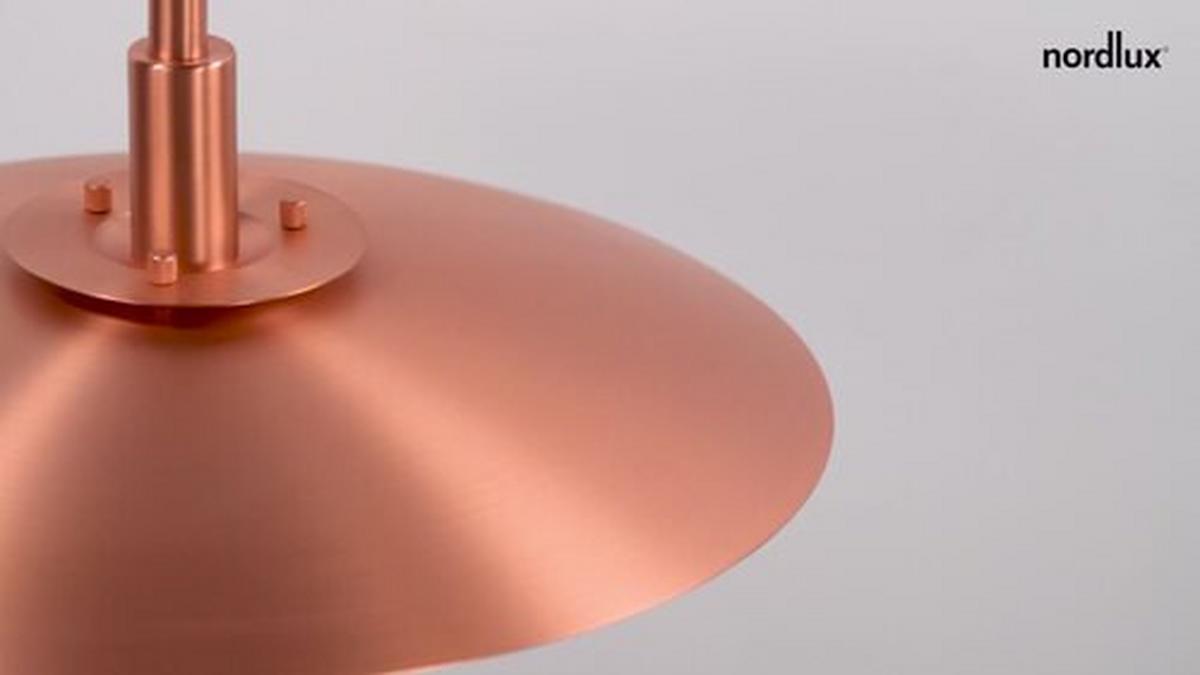 Hängeleuchte Bretagne Kupferfarben D: 38 cm - Kupferfarben, Design, Metall (38/18,8cm) - Nordlux