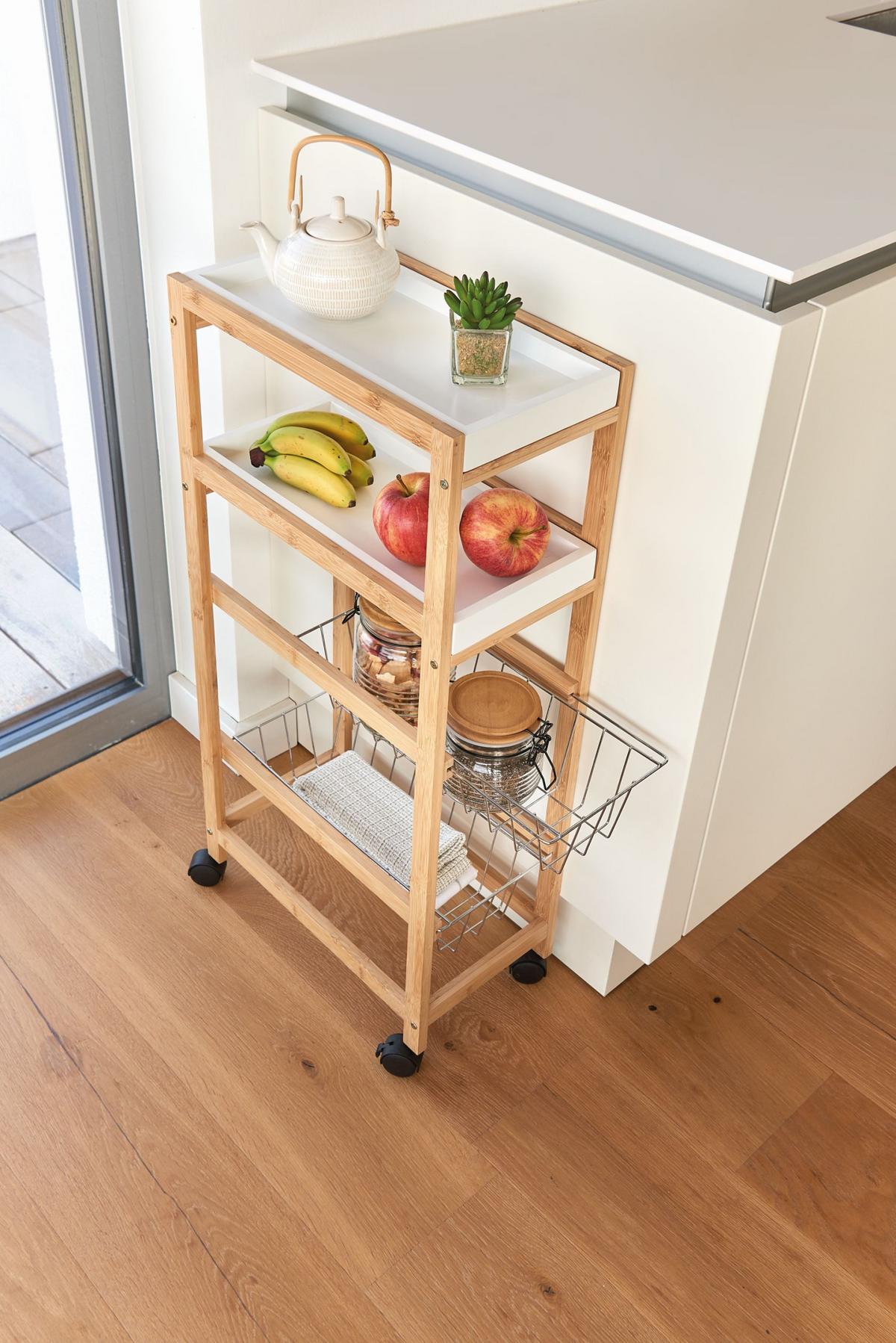 Servierwagen Holz/mdf Bxhxt: 40x22x83 Cm - Basics, Holz/Holzwerkstoff (40/22/83cm) - Zeller Present