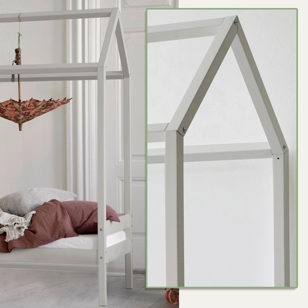 Hausbett Eco Comfort Grau, Lf: 70x160 cm - Naturfarben/Grau, MODERN, Holz (70/160cm) - MID.YOU