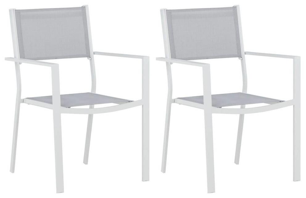 Stapelsessel Copacabana - Weiß, KONVENTIONELL, Textil/Metall (56.5/88/61cm) - Gardenson