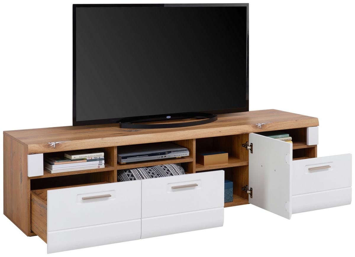 Tv-elem Auris - fehér, Modern, faalapú anyag (190/49,5/49,6cm) - Luca Bessoni