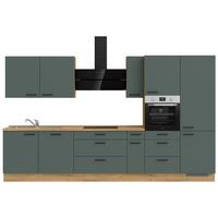 Küchenleerblock Easytouch High-Line, H12 Re. - Dunkelgrün/Eichefarben, MODERN, Holzwerkstoff (360cm) - Nobilia