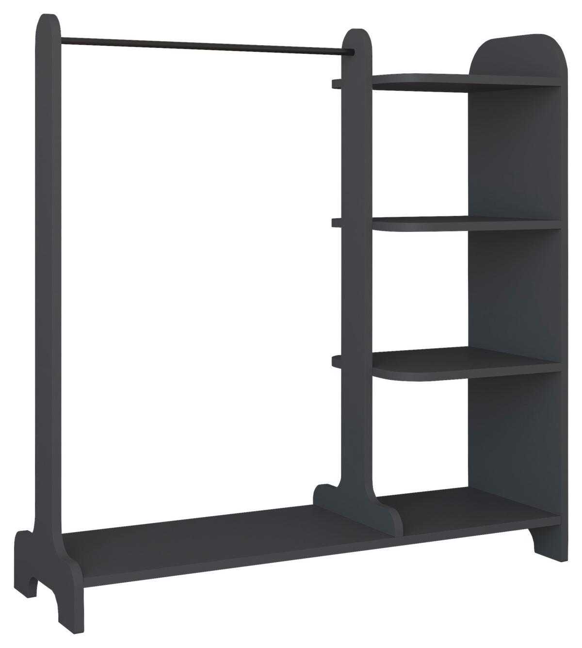 Garderobe Lempu Anthrazit - Anthrazit, MODERN, Holzwerkstoff (106/110/35cm) - MID.YOU