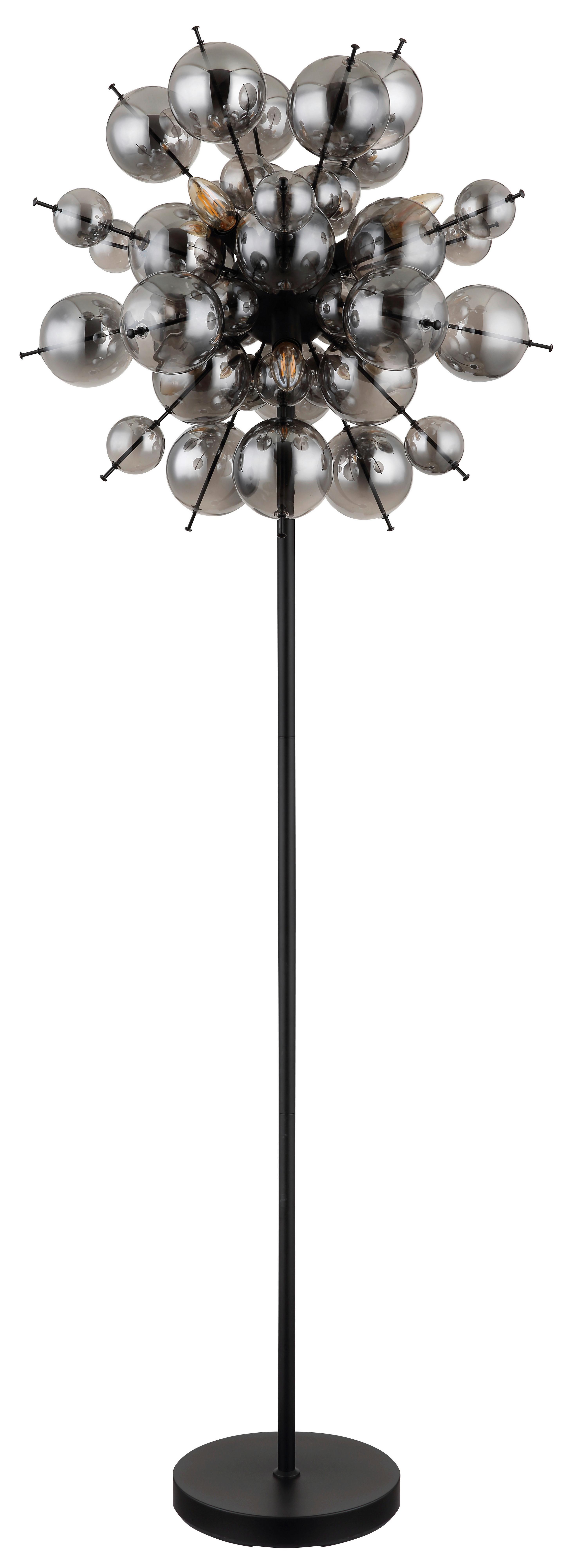 STOJACÍ LAMPA UDO - černá, Design, kov/sklo (55/55/155cm) - Globo