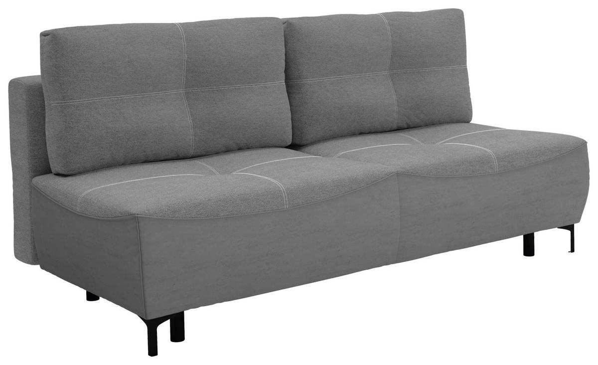 Schlafsofa Wendy - Dunkelgrau/Schwarz, Design, Textil (197/94/96cm) - MID.YOU