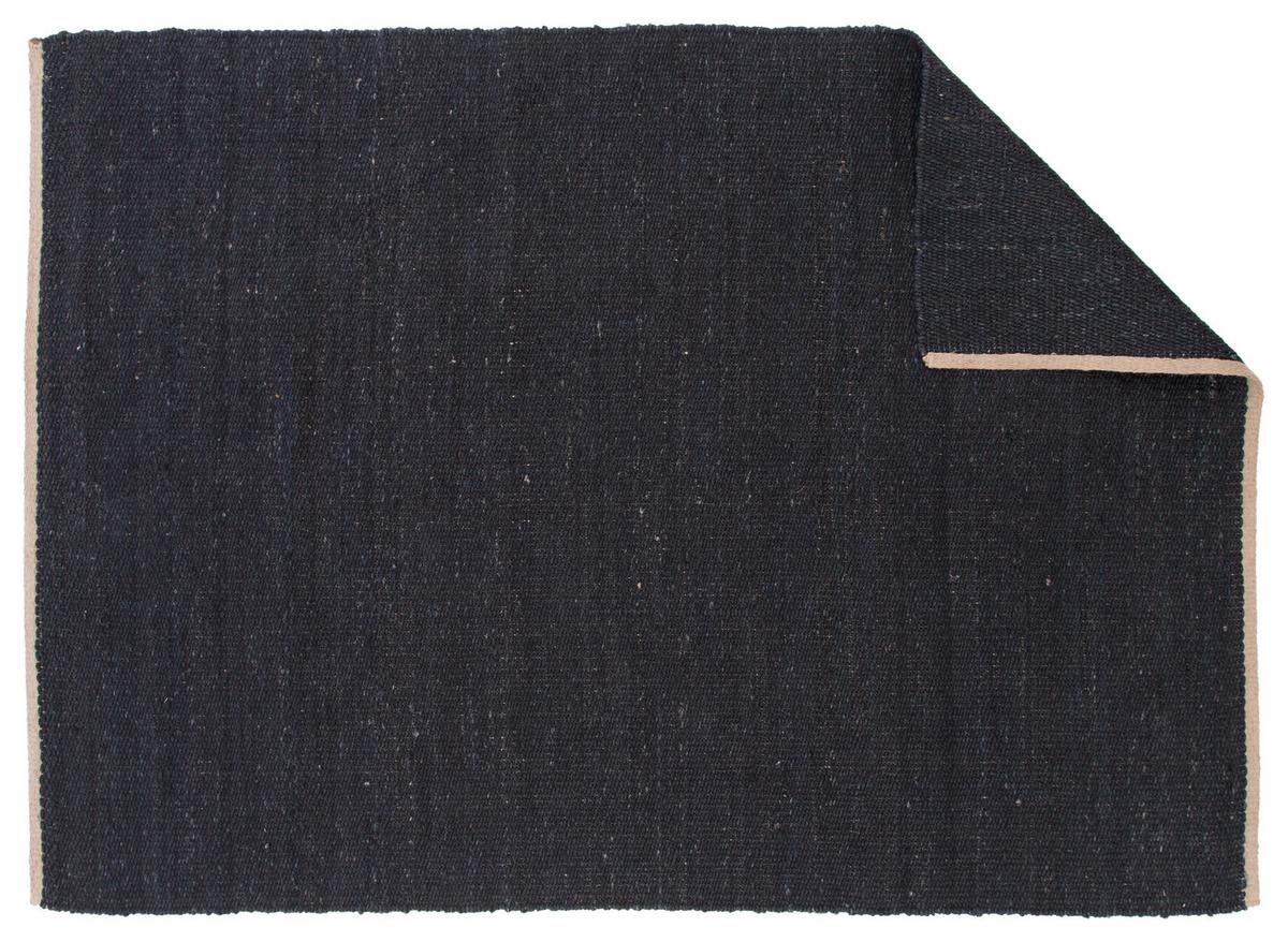 Flachwebteppich Kali - Schwarz, LIFESTYLE, Textil (170/240cm) - P & B