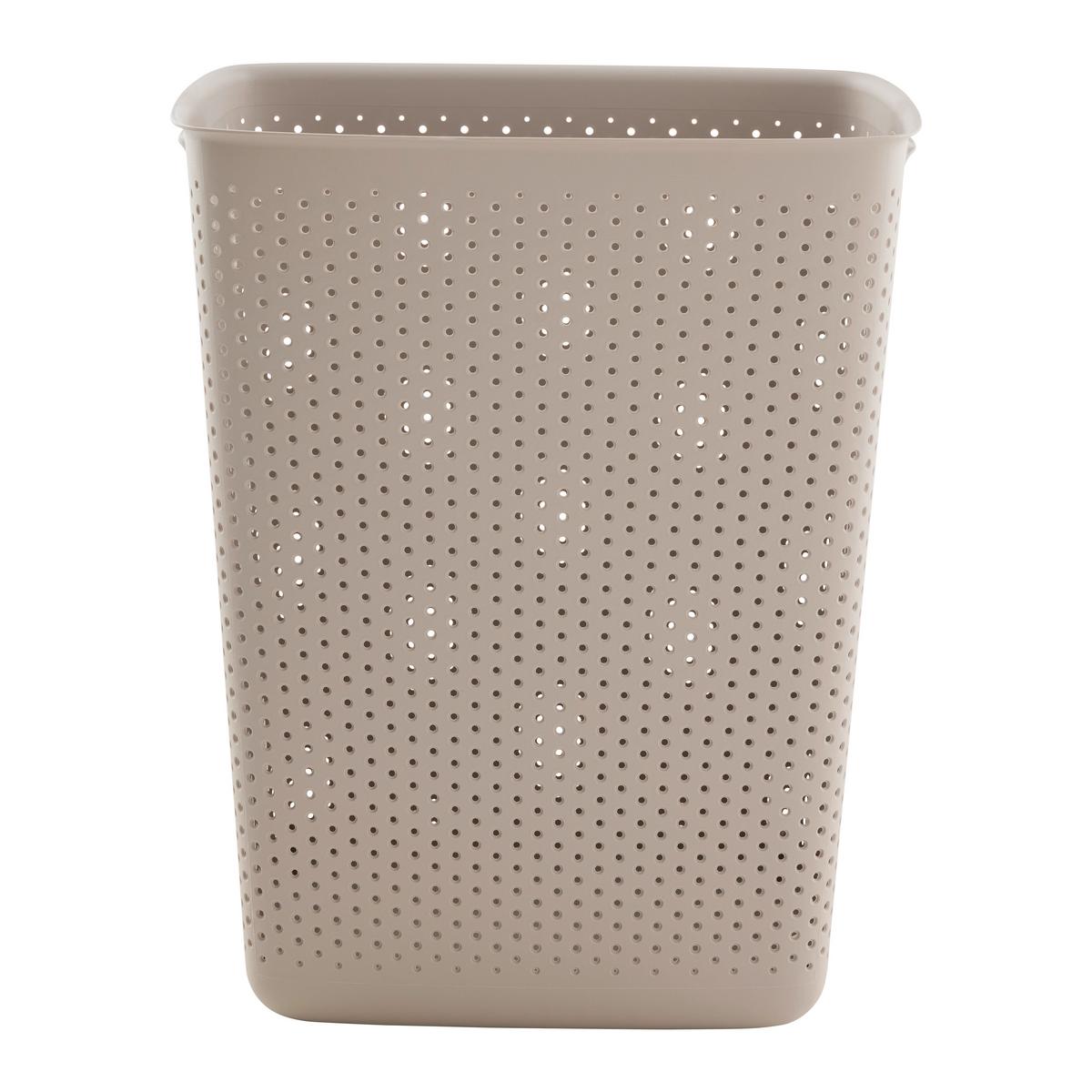 Prádelní koš MAJA - CA. 60L - černá/šedohnědá, Moderní (45/34/58cm) - Mömax