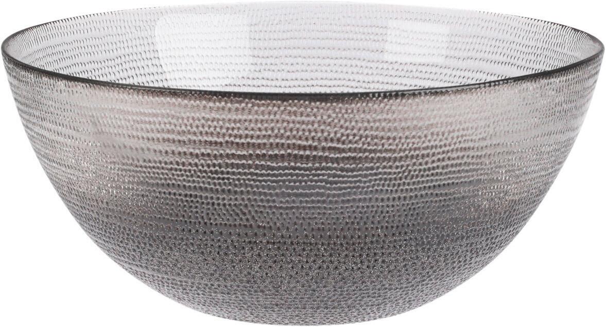 Tál Black - fekete/átlátszó, Üveg (21/9cm)