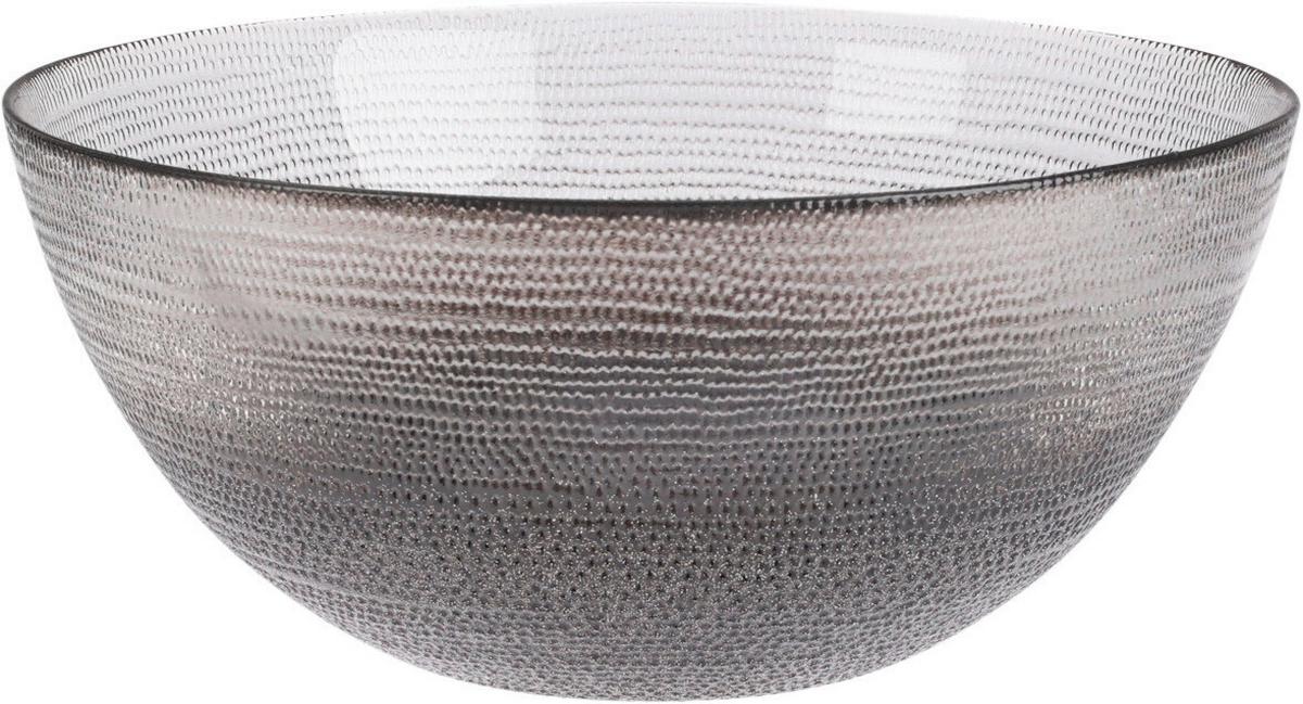 Tál Black - fekete/átlátszó, Üveg (21/9cm)