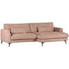 Ecksofa Macau, Altrosa S: 270x140 cm - Schwarz/Altrosa, LIFESTYLE, Textil (270/140cm) - Livetastic