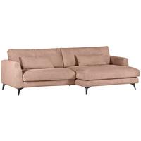 Ecksofa Macau, Altrosa S: 270x140 cm - Schwarz/Altrosa, LIFESTYLE, Textil (270/140cm) - Livetastic